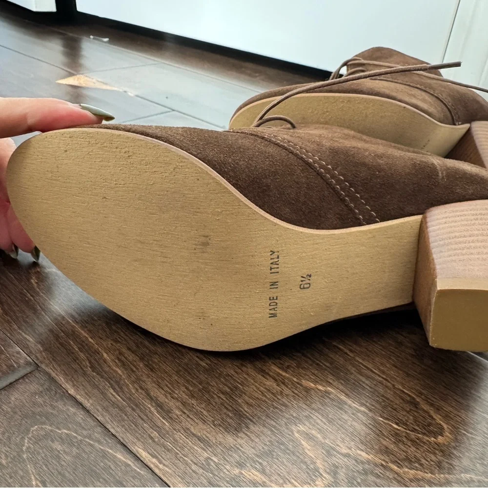 Brown Suede Ankle Boots